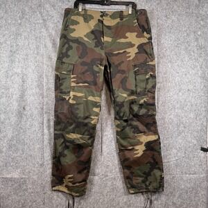 Vintage Winchester Military Cargo Pants Mens 36 Woodland Camo Button Fly Hunting